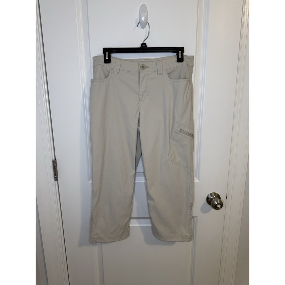 Eddie Bauer First Ascent Guide Pro Capri Pants Pumice Hiking Womens Size 8 Khaki - Picture 2 of 12